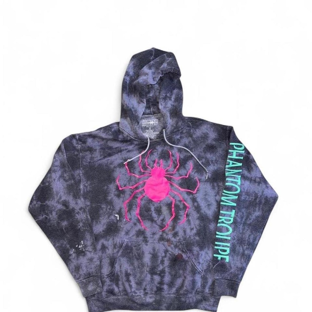 Hunter x Hunter Phantom Troupe Hoodie Tie Dye Grey Pink Spider Anime Adult M